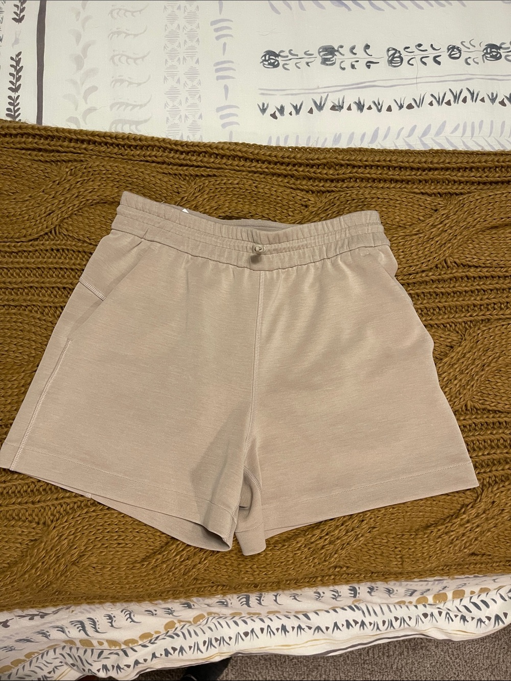 lululemon athletica Sandstone Beige Athletic Shorts